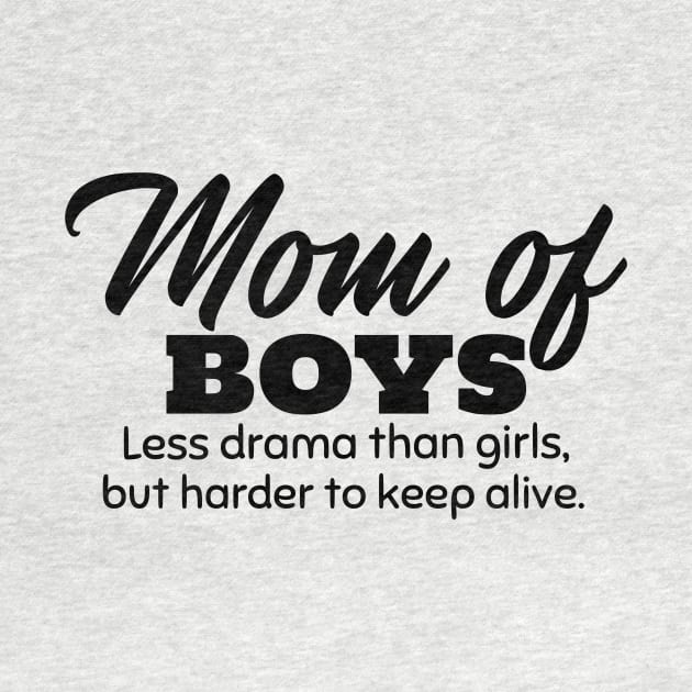 Mom of Boys. Less Drama Than Girls, But Harder to Keep Alive. by mikepod